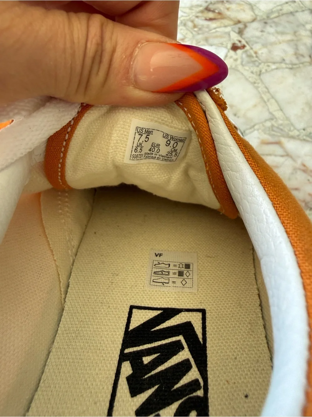 Vans Old Skool Orange Suede & Canvas Sneakers